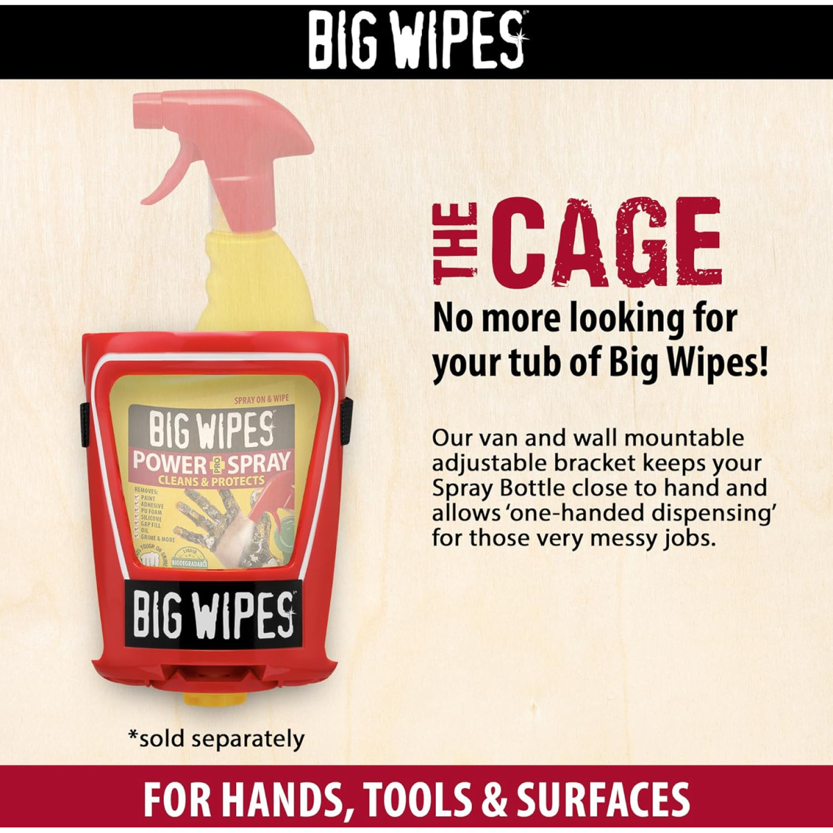 BIG WIPES BGW2448 Power Spray PRO+ Cleaning Spray 1 litre