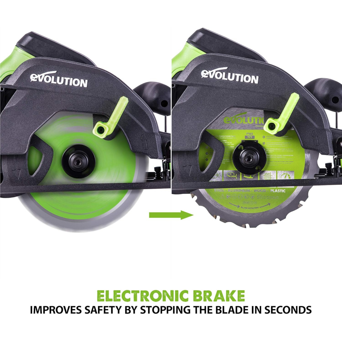 Evolution 026-0007 F165CCSL 165mm Multi-Material Circular Saw 1200W 240V