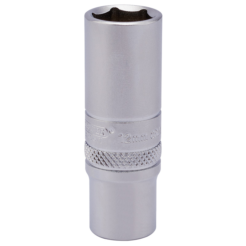 Draper 82142 BT-MM/MS 1/4" Square Drive 6 Point Deep Socket (12mm)
