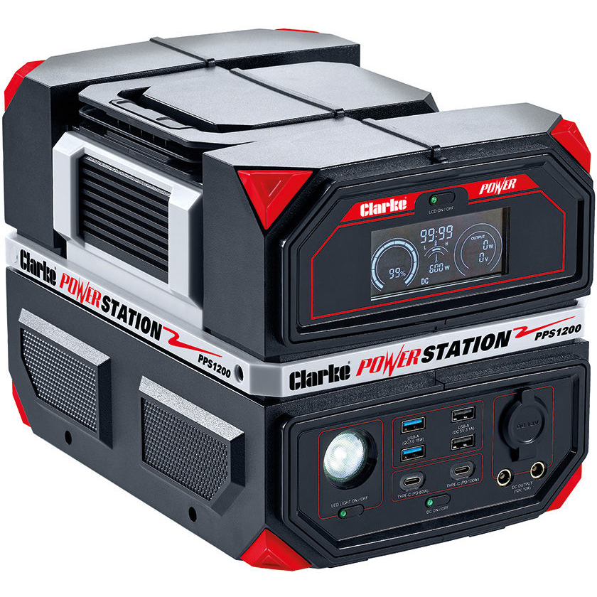 Clarke 8877145 PPS1200 1200W Peak Portable Power Station