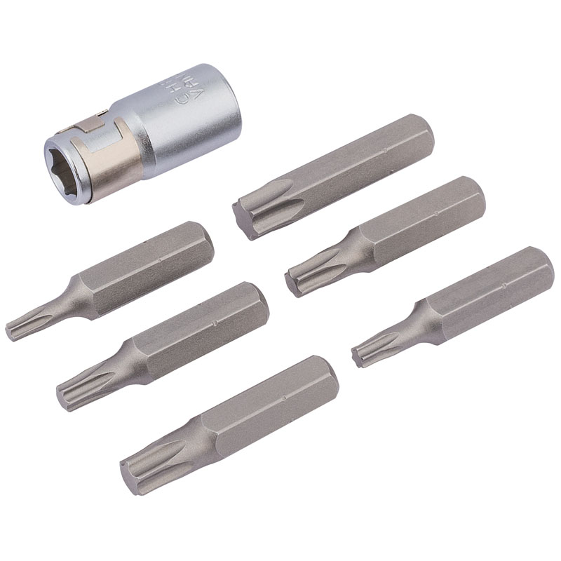 Draper 83559 2406/B TX Star Bit and Bit Holder Set (7 Piece)