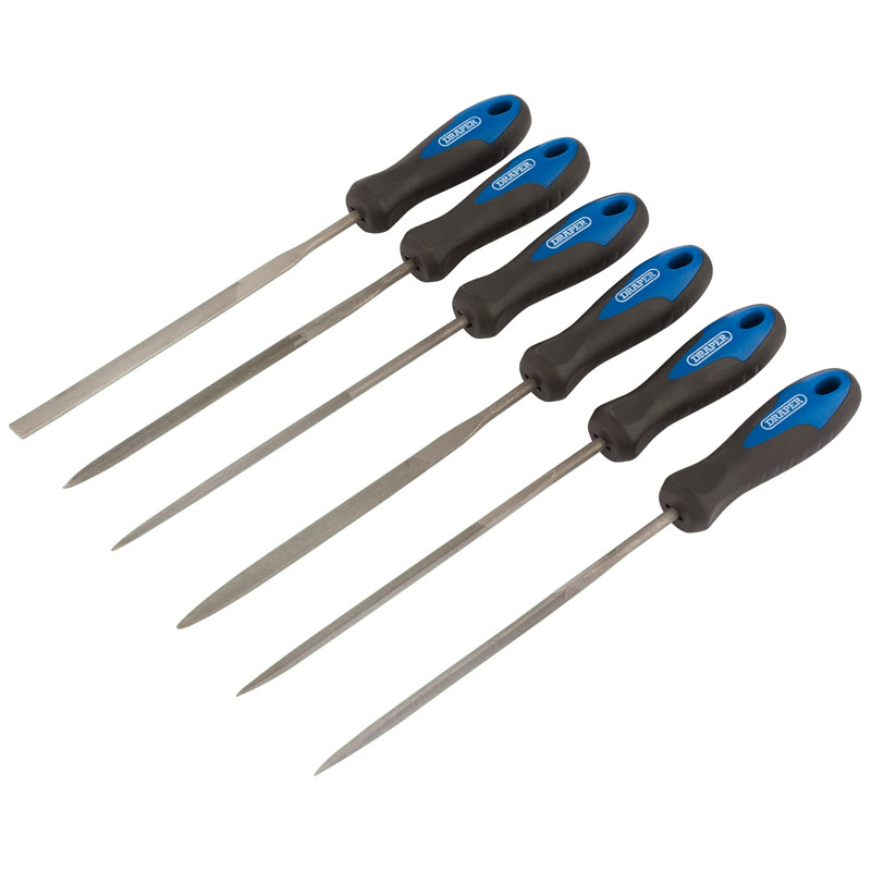 Draper 83982 NF/SET/B 140mm Soft Grip Needle File Set (6 Piece)