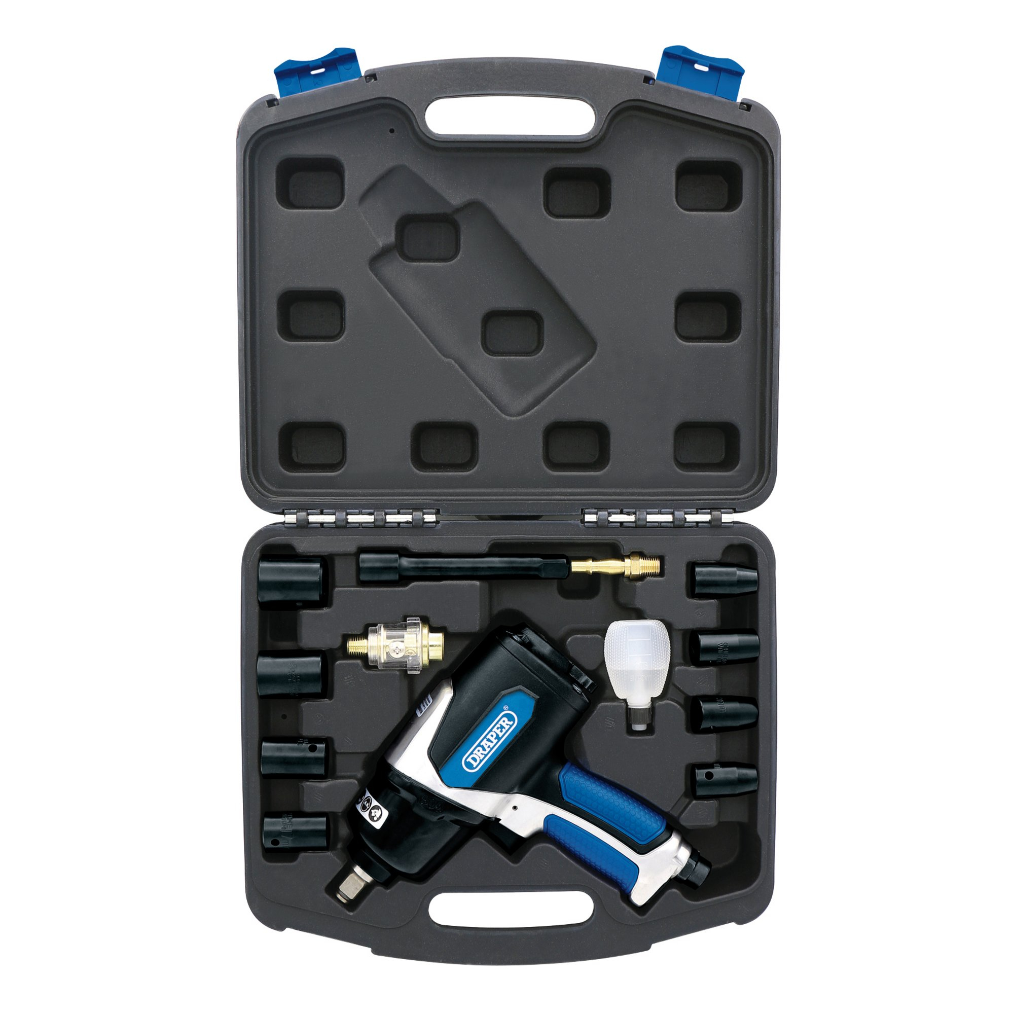 Draper 83985 DAT-AIWK 1/2" Square Drive Air Impact Wrench Kit (14 Piece)