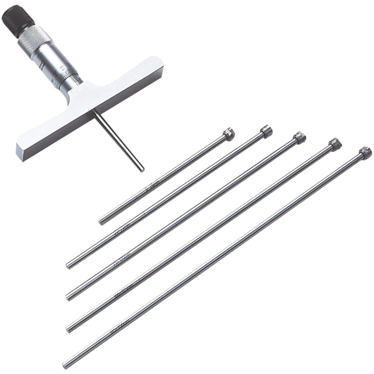 Moore and Wright 892M300 Traditional Depth Gauge Micrometer Metric 0-300mm/.01mm Interchangeable with 100mm Base