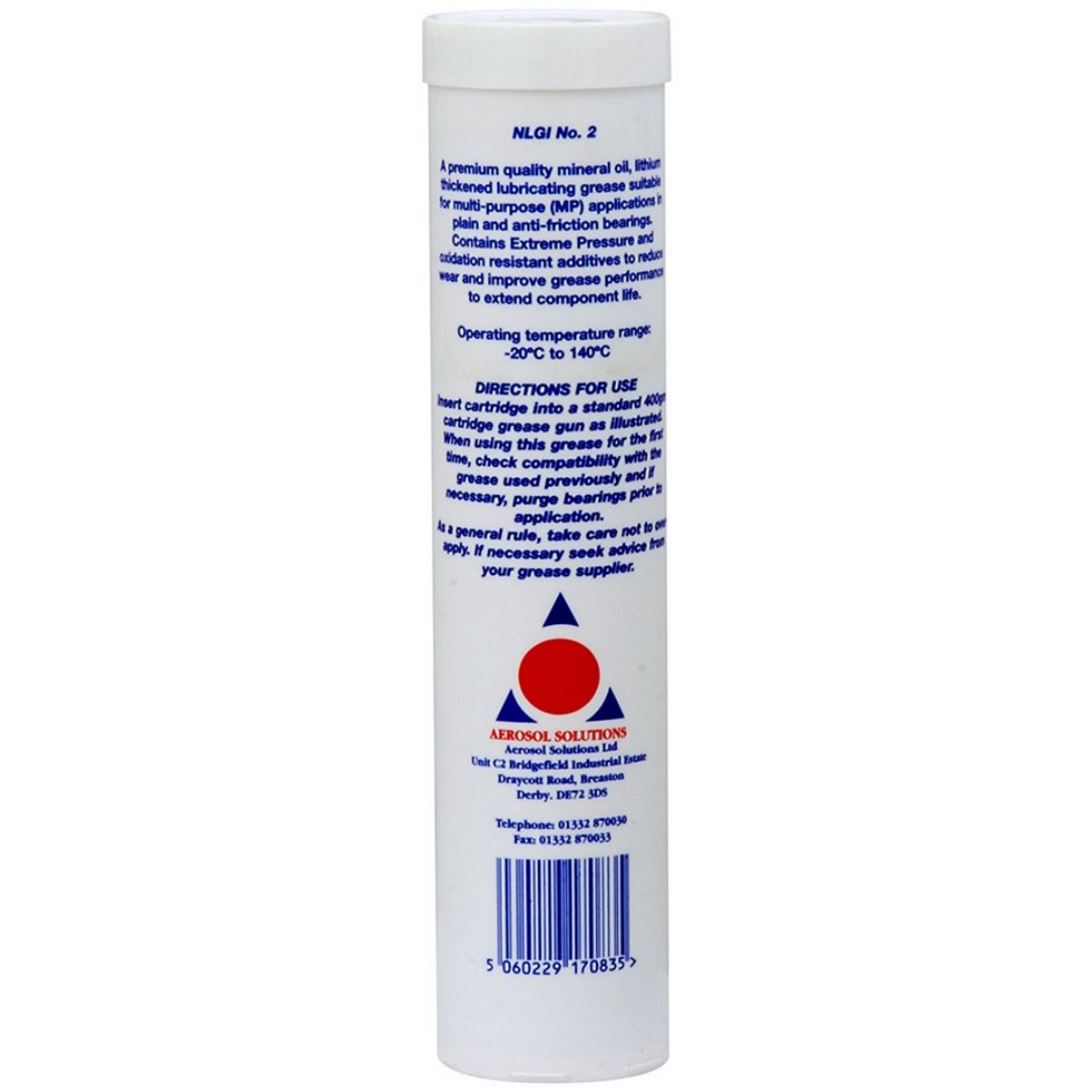 Censol 1511 MP Lithium EP2 Grease Cartridge 400g