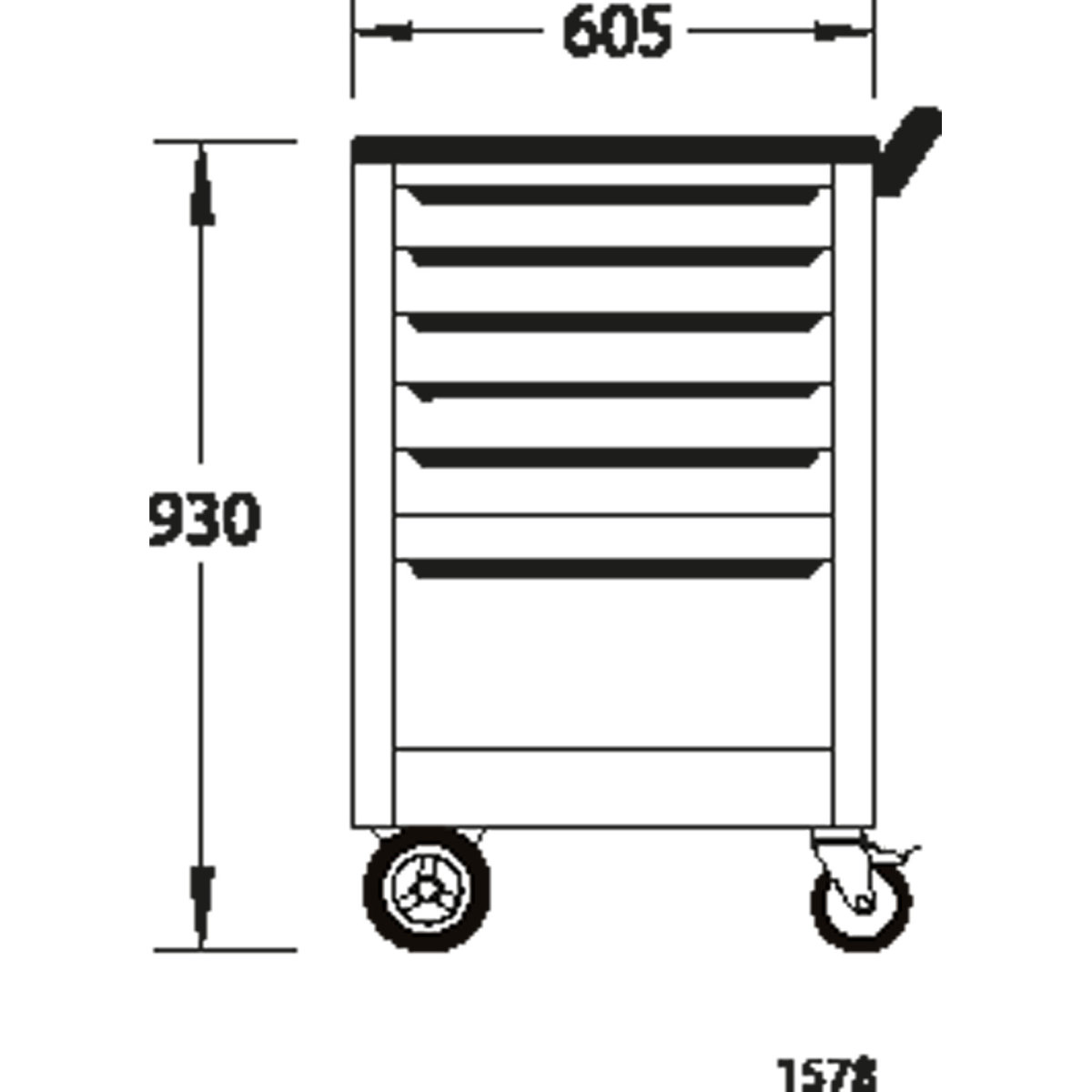 Gedore 9018140 Tool Trolley with 6 Drawers 1578
