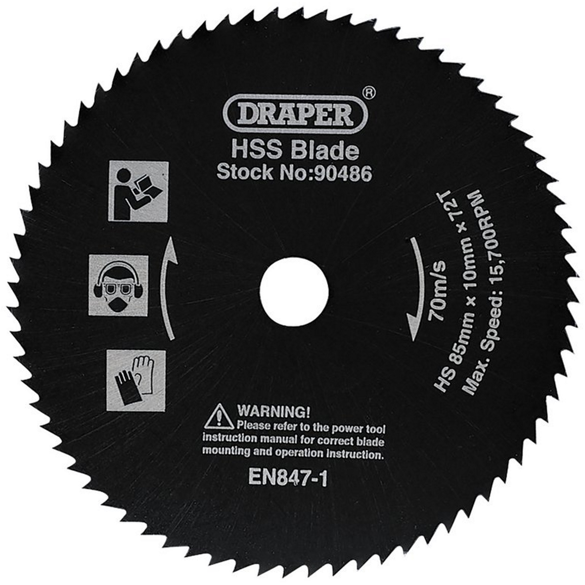 Draper 90486 CSB85P/HSS HSS Saw Blade (85mm)