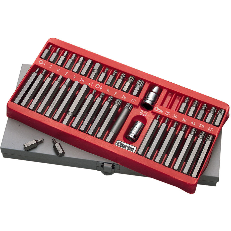 Clarke 1800144 CHT144 40 piece Torx® Spline & Bit Holder Set
