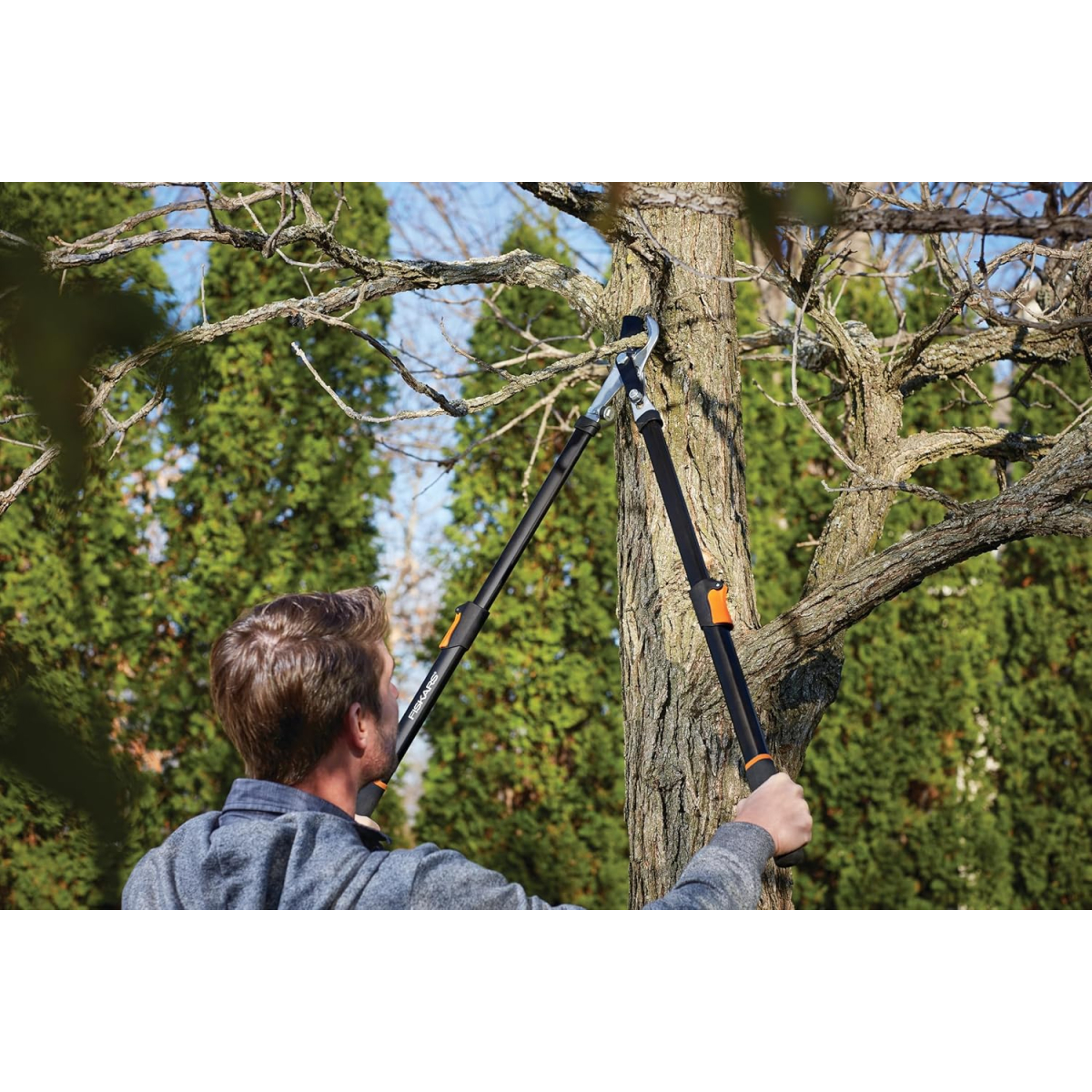 Fiskars 1027528 PowerGear X 630-830mm Telescopic Tree Pruner 