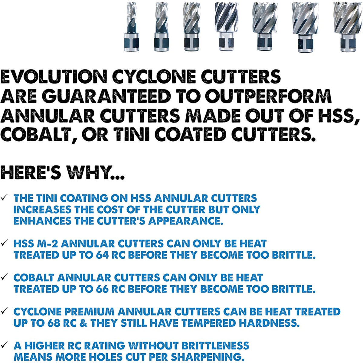 Evolution CUTTERKIT Short Broaching Cutter Kit, 6 Piece