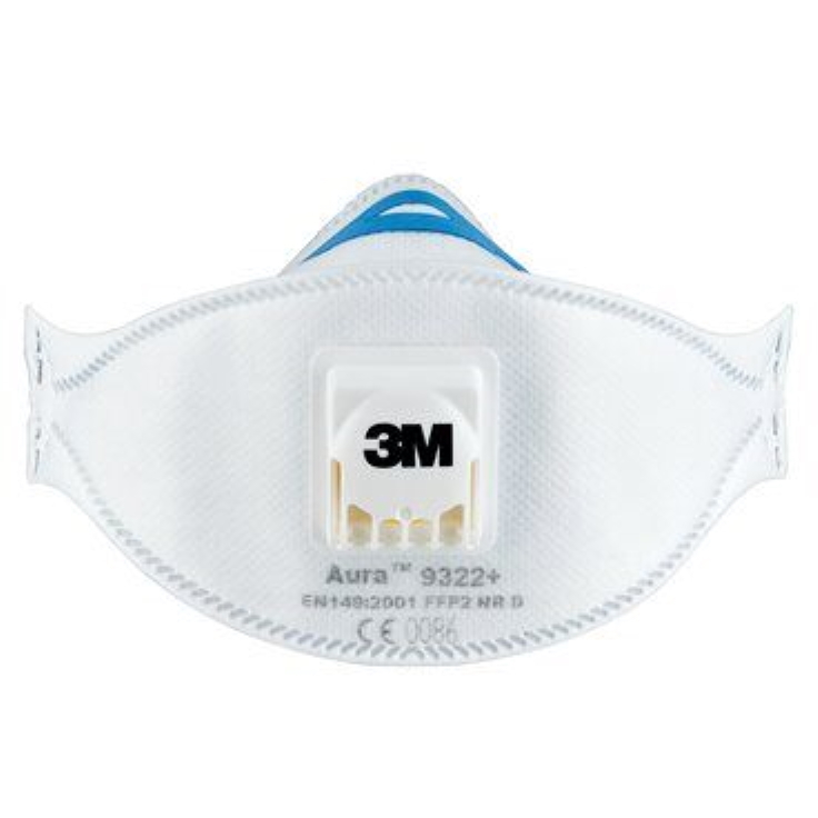3M 9322 Valved Dust/Mist Respirator (box 10) FFP2