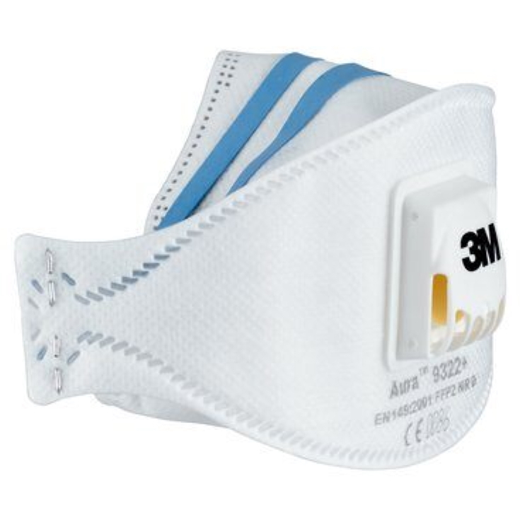 3M 9322 Valved Dust/Mist Respirator (box 10) FFP2