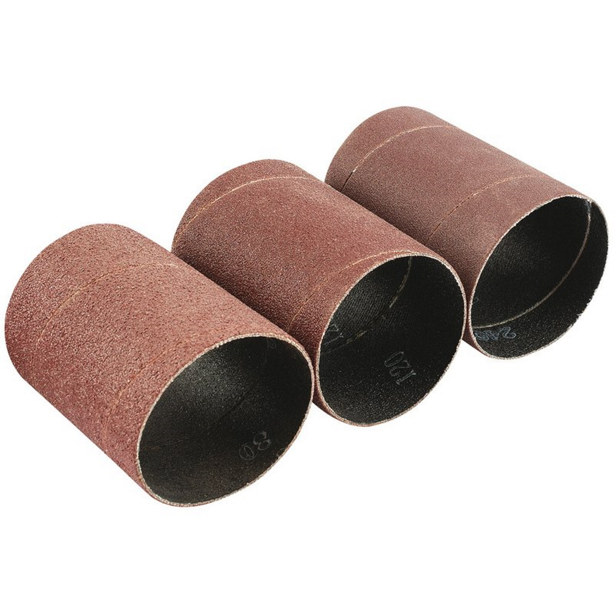Draper 93358 APT255 Pack of Three Assorted Grit Aluminium Oxide Sanding Sleeves (45 x 60mm)