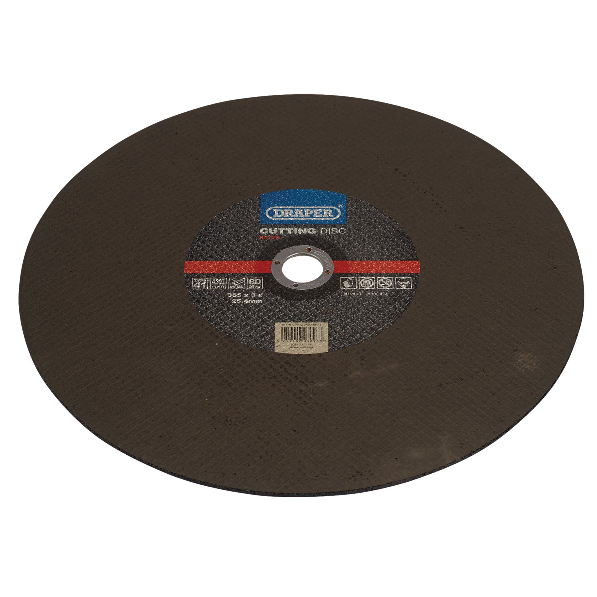 Draper 94778 CGF12 Metal Cutting Disc, 355 X 3 X 25.4mm