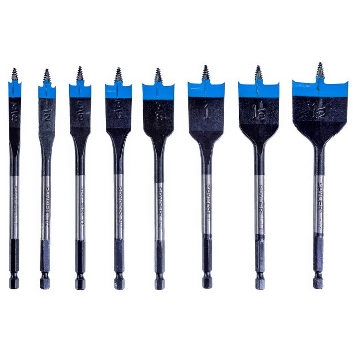 Spyder Stinger SPY11026UK 8-Piece Assorted Woodboring Metric Spade Bit Set