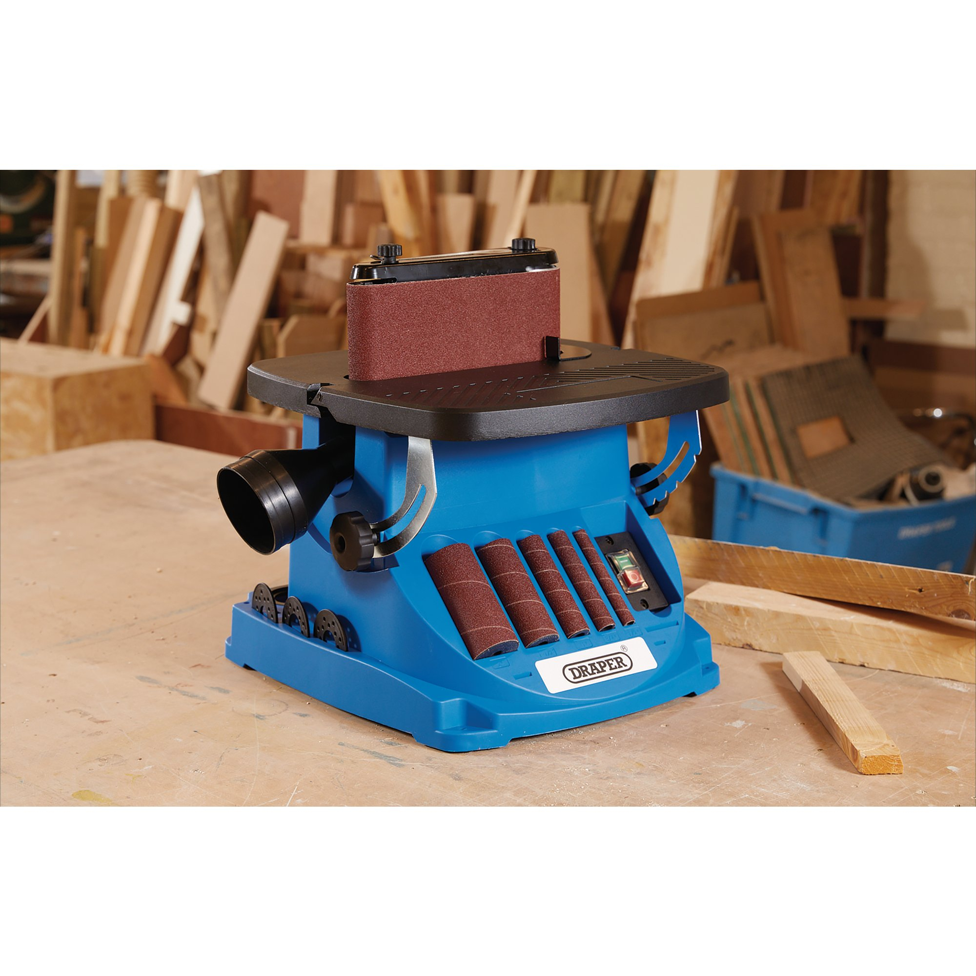 Draper 98425 OSBS450D 230 V Oscillating Spindle And Belt Sander, 450 W