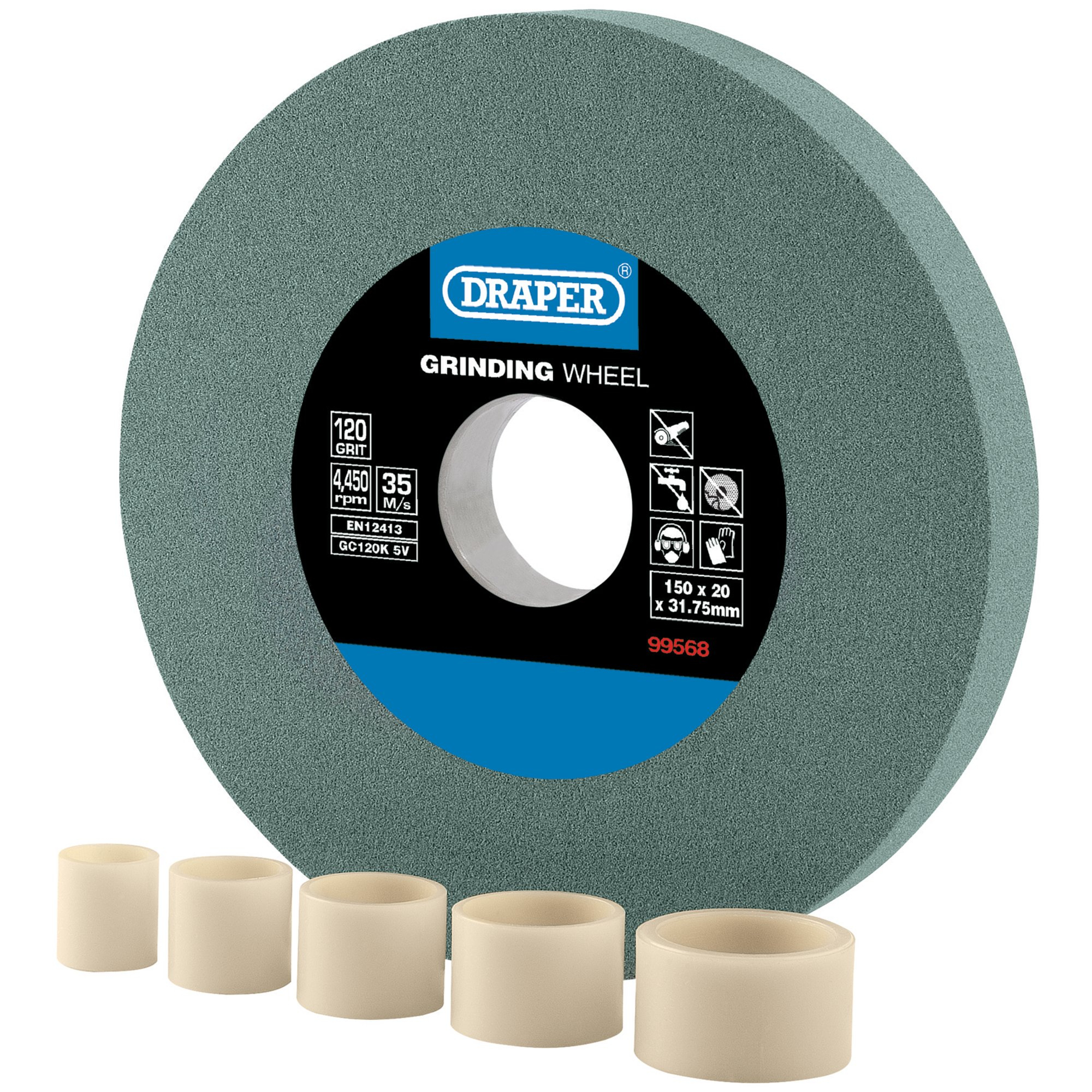 Draper 99568 BG15020S Silicon Carbide Bench Grinding Wheel 120G (150mm X 20mm)