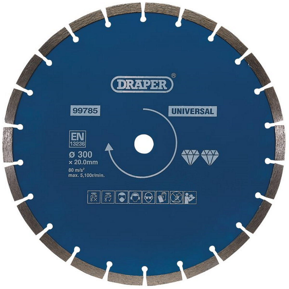 Draper 99785 DBS4 Segmented Diamond Blade (300mm)