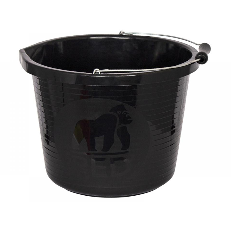Red Gorilla GORPRMBK Premium Bucket 14 litre (3 gallon) Black