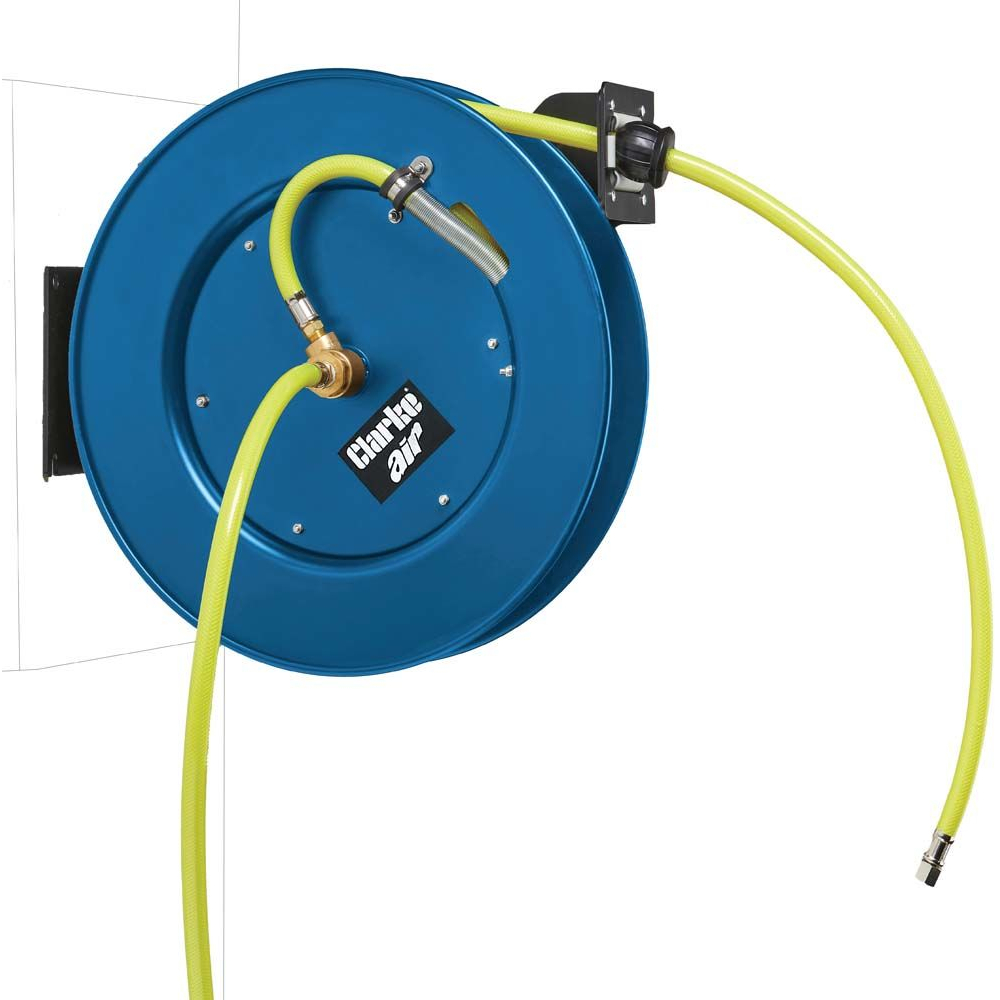 Clarke 3122011 HVR15 15m High Visibility Retractable Wall Mounted Air Hose Reel