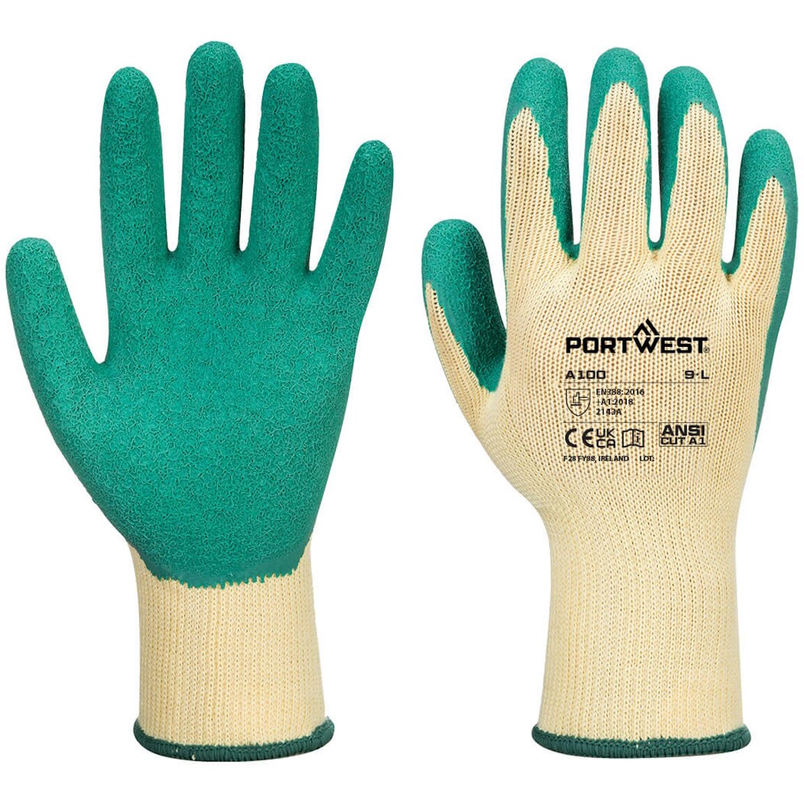 Portwest A100 Grip 10 Latex Gloves - Pack of 12