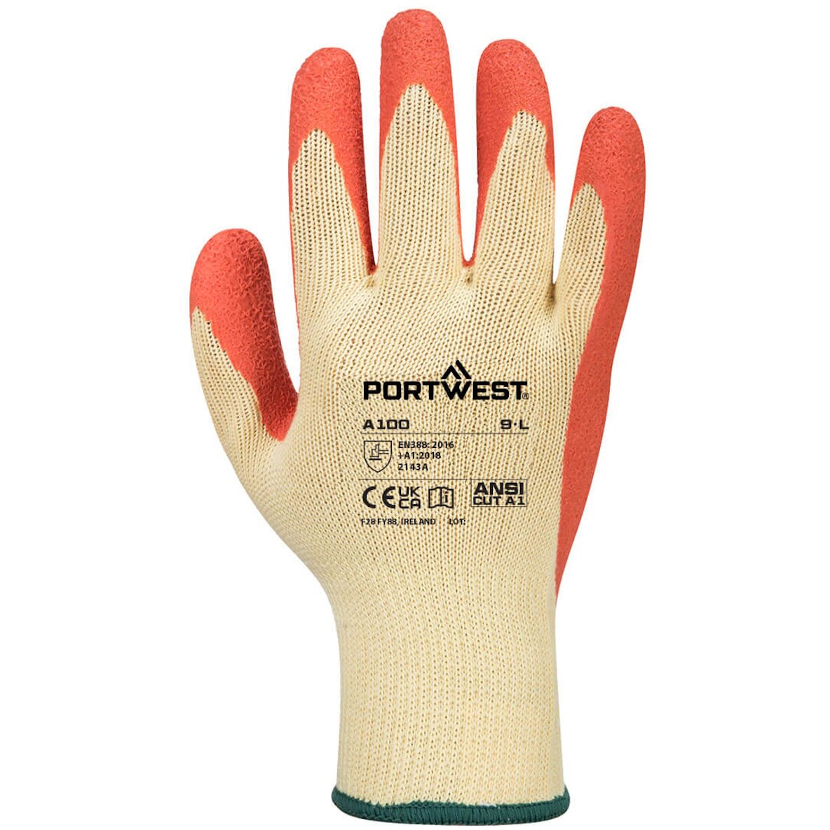 Portwest A100 Grip 10 Latex Gloves - Pack of 12