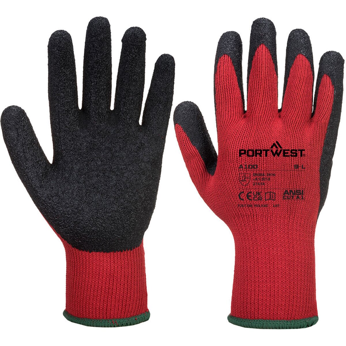 Portwest A100 Grip 10 Latex Gloves - Pack of 12