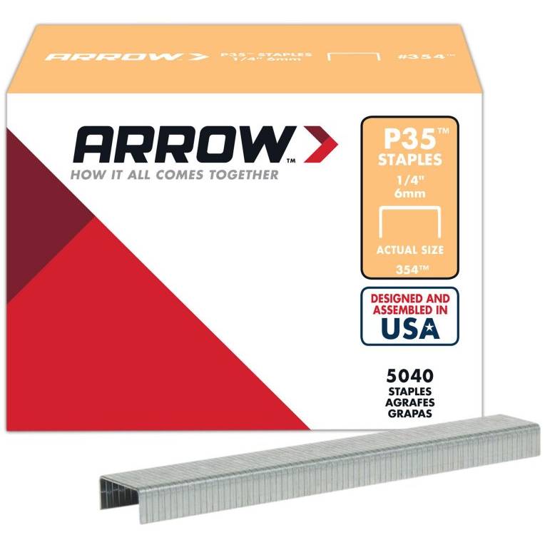 Arrow A354 6mm (1/4") Staples for P35 (Box of 5,000)
