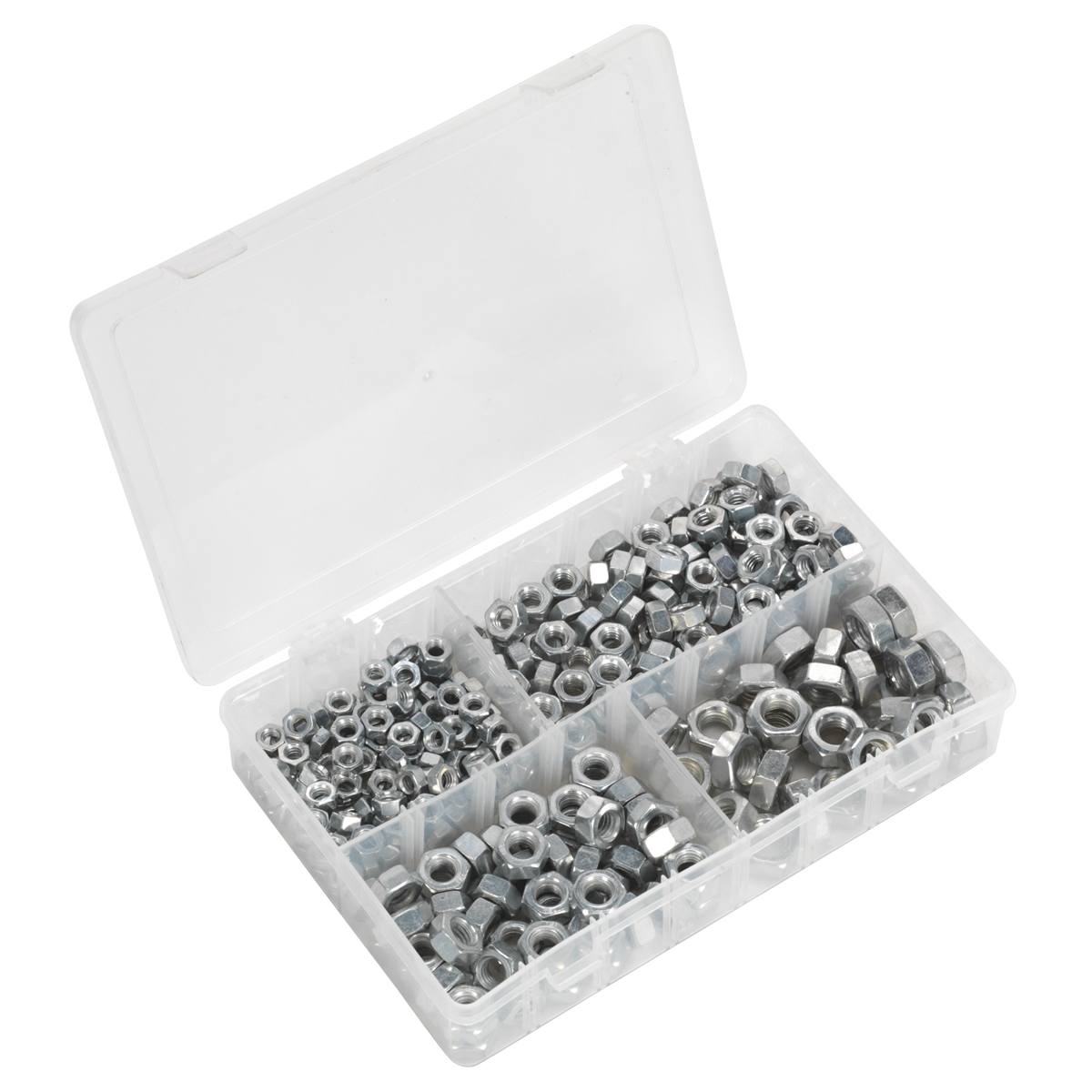 Sealey AB030SN Steel Nut Assortment 320pc 1/4"-1/2"UNC