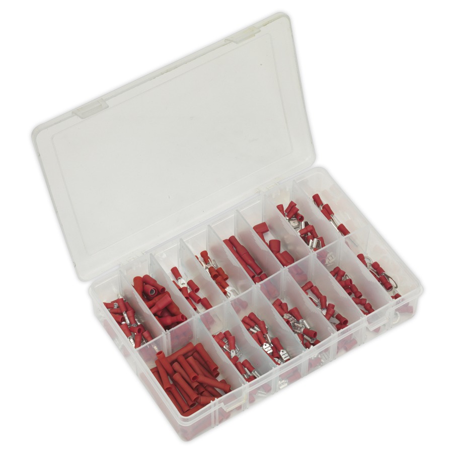 Sealey AB039RT Crimp Terminal Assortment 260pc Red