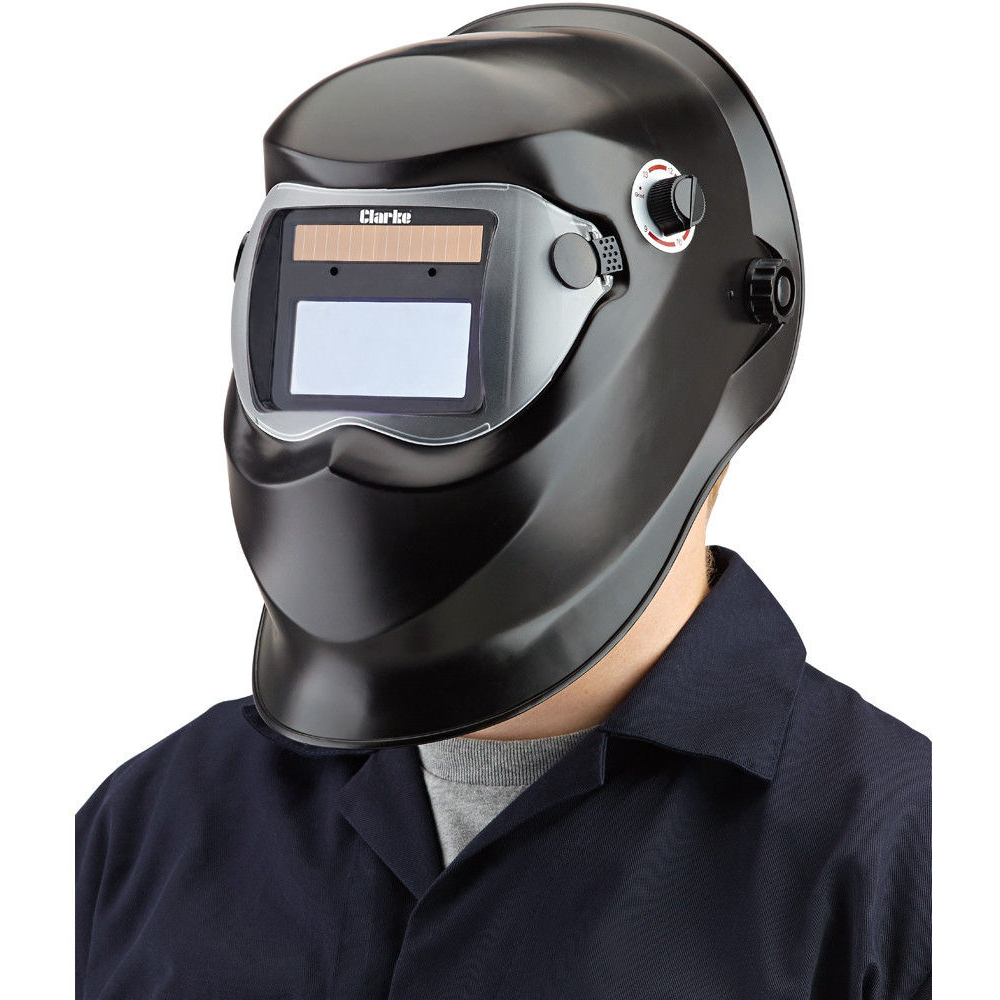 Clarke 6000706 GWH4 Black Arc Activated Solar Powered Grinding/Welding Headshield