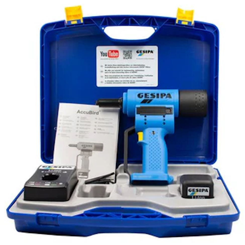 Gesipa Accubird Cordless Riveter with 1 x 2Ah Lithium Ion Battery