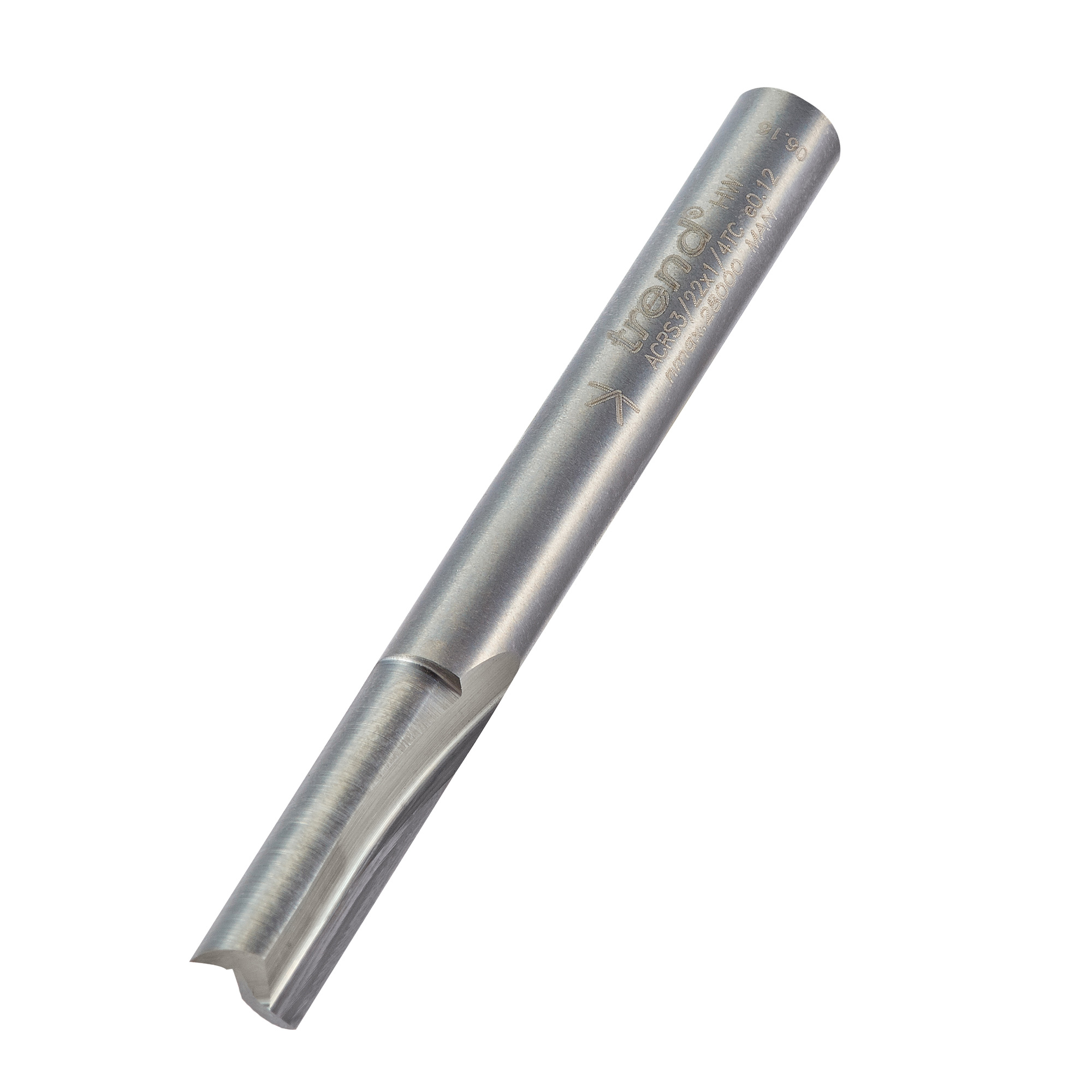 Trend ACRS3/22X1/4TC Acrylic 6.3mm x 20mm two flute