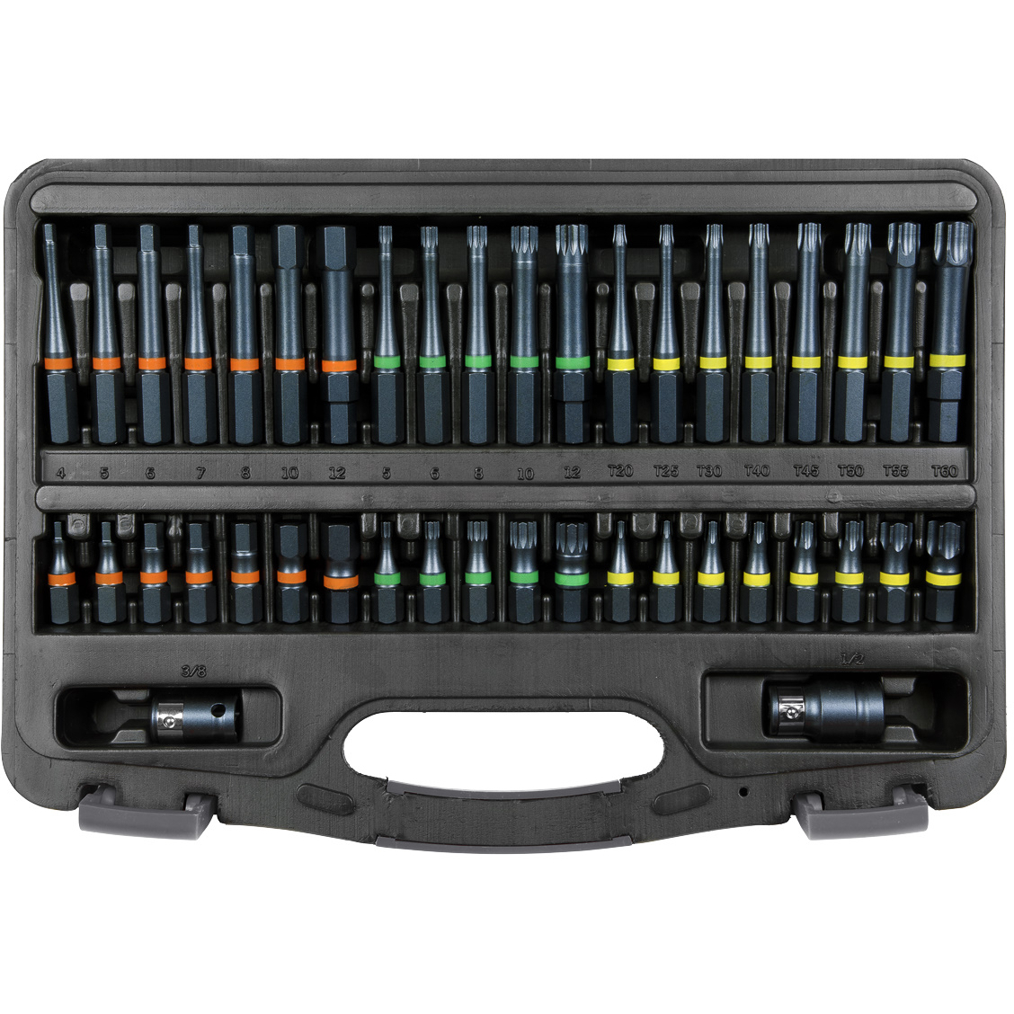 Sealey AK21901 TRX-Star*/Hex/Spline Bit Set Impact 42 Piece 3/8" and 1/2"Sq Drive