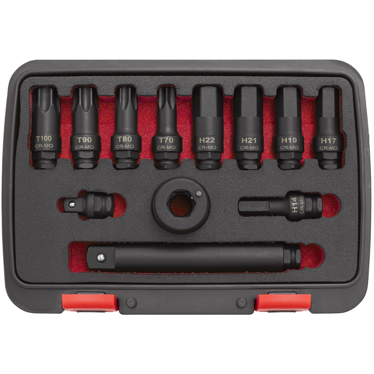 Sealey AK5617 Impact Socket Bit and Accessories Set 12 Piece 3/4"Sq Drive