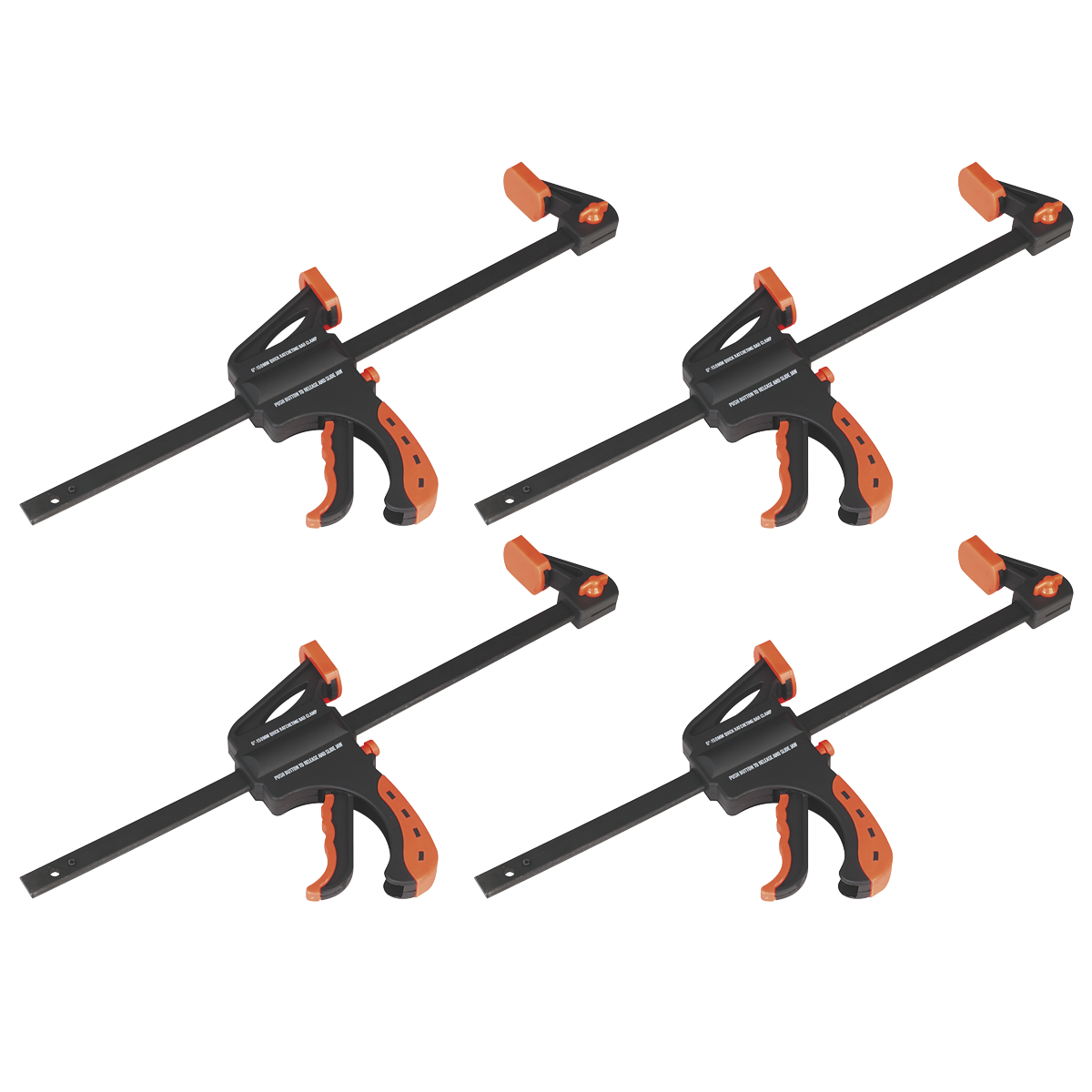 Sealey AK61024 Ratchet Bar Clamp 300mm  4pc Set