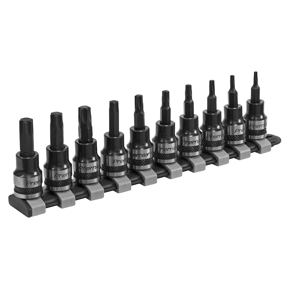 Sealey AK6207B TRX-Star* Socket Bit Set 10pc 3/8"Sq Drive Black Series