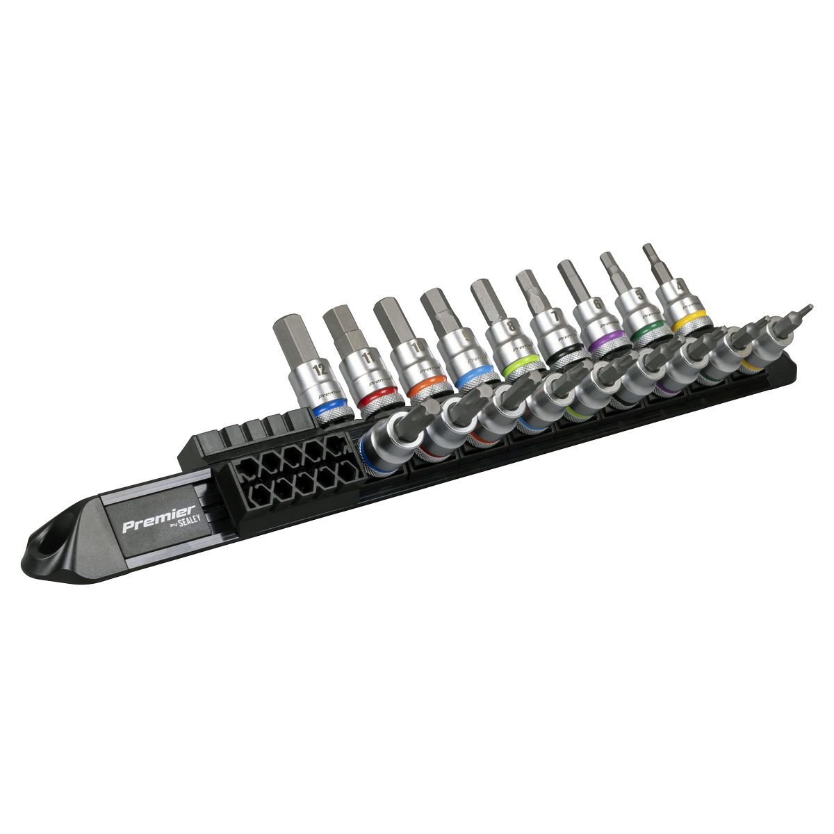 Sealey AK6252 Premier Platinum Series Hex & TRX-Star* Socket Bit Set 3/8"Sq Drive 18pc
