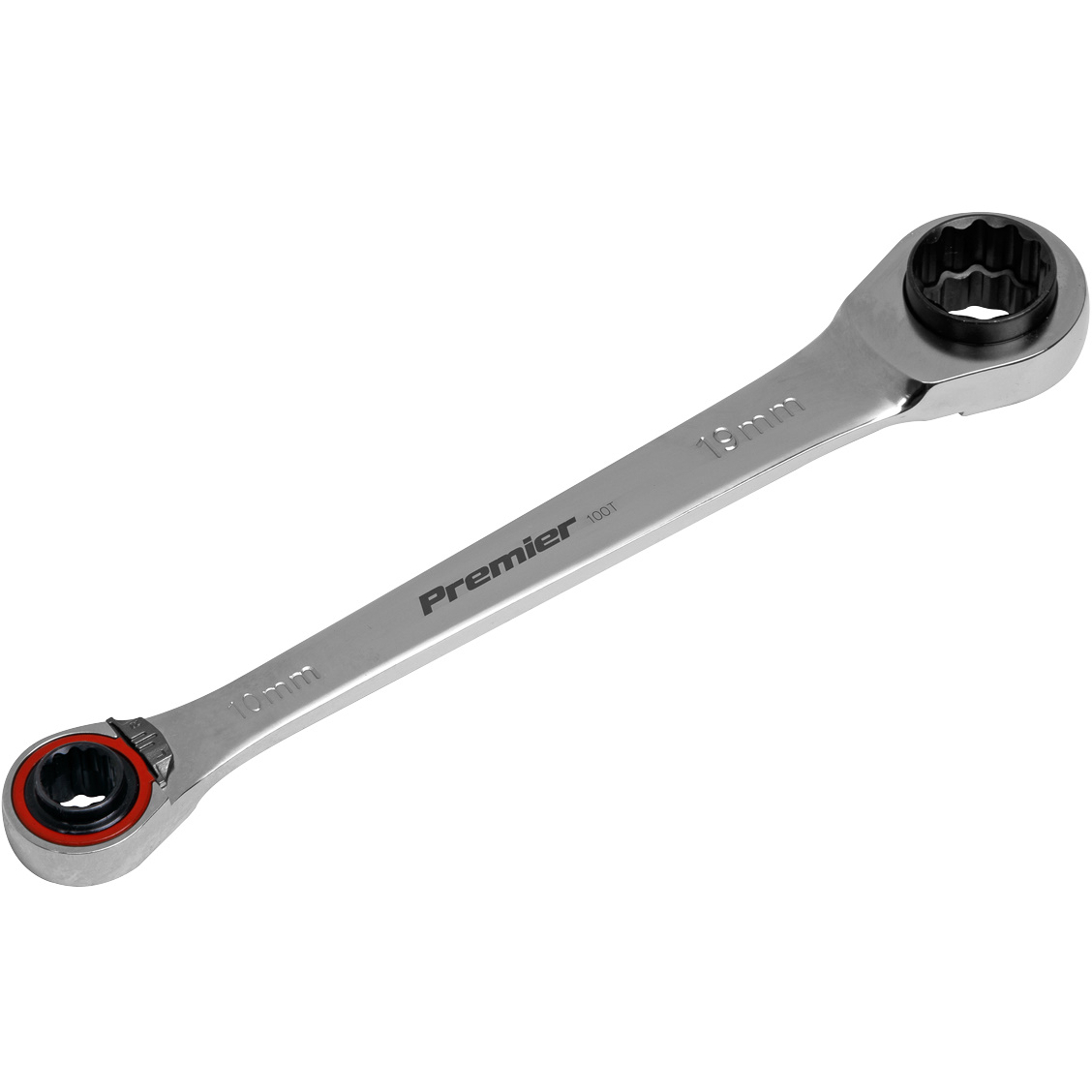 Sealey AK63948 Ratchet Ring Spanner 4-in-1 Reversible Metric Platinum Series