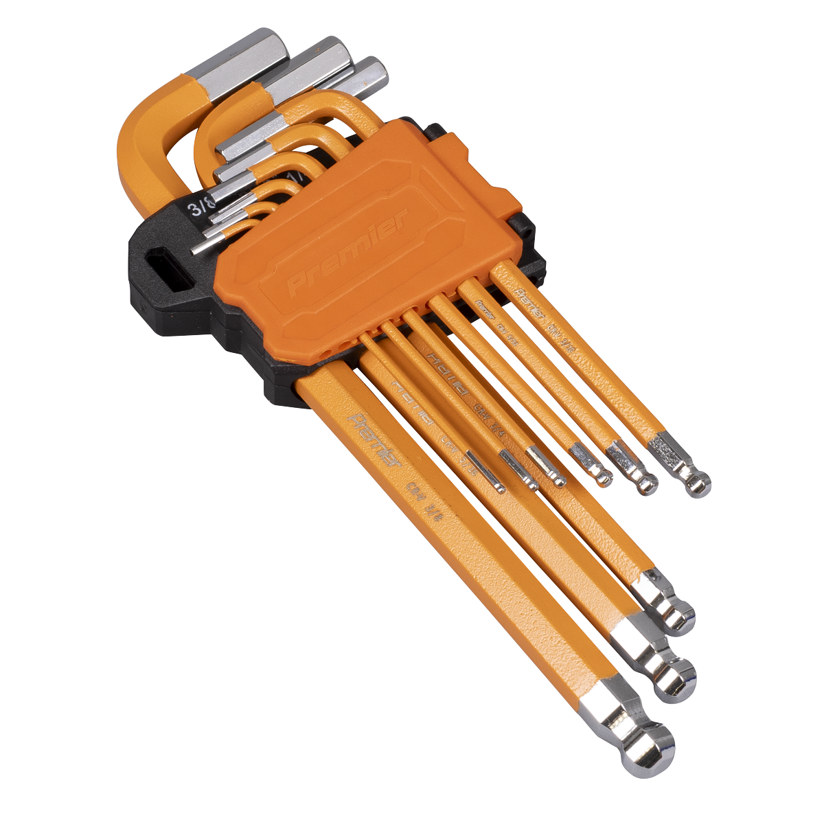 Sealey AK71750 Premier Imperial Long Ball-End Hex Key Set 9pc