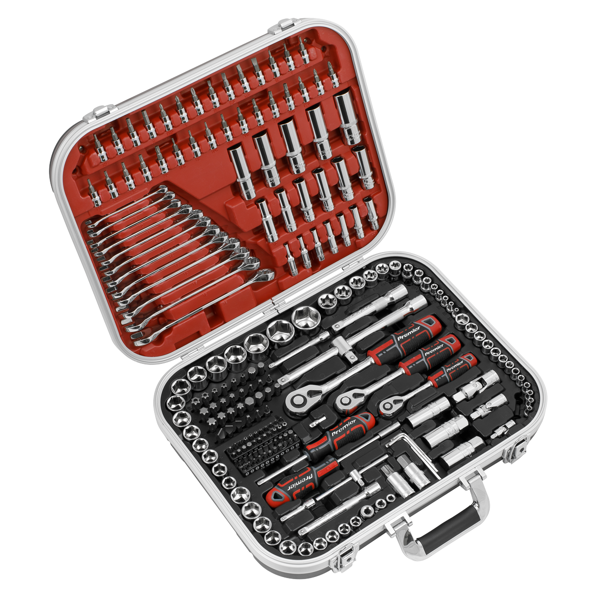 Sealey AK7982 Socket Set 216pc 1/4", 3/8" & 1/2"Sq Drive WallDrive