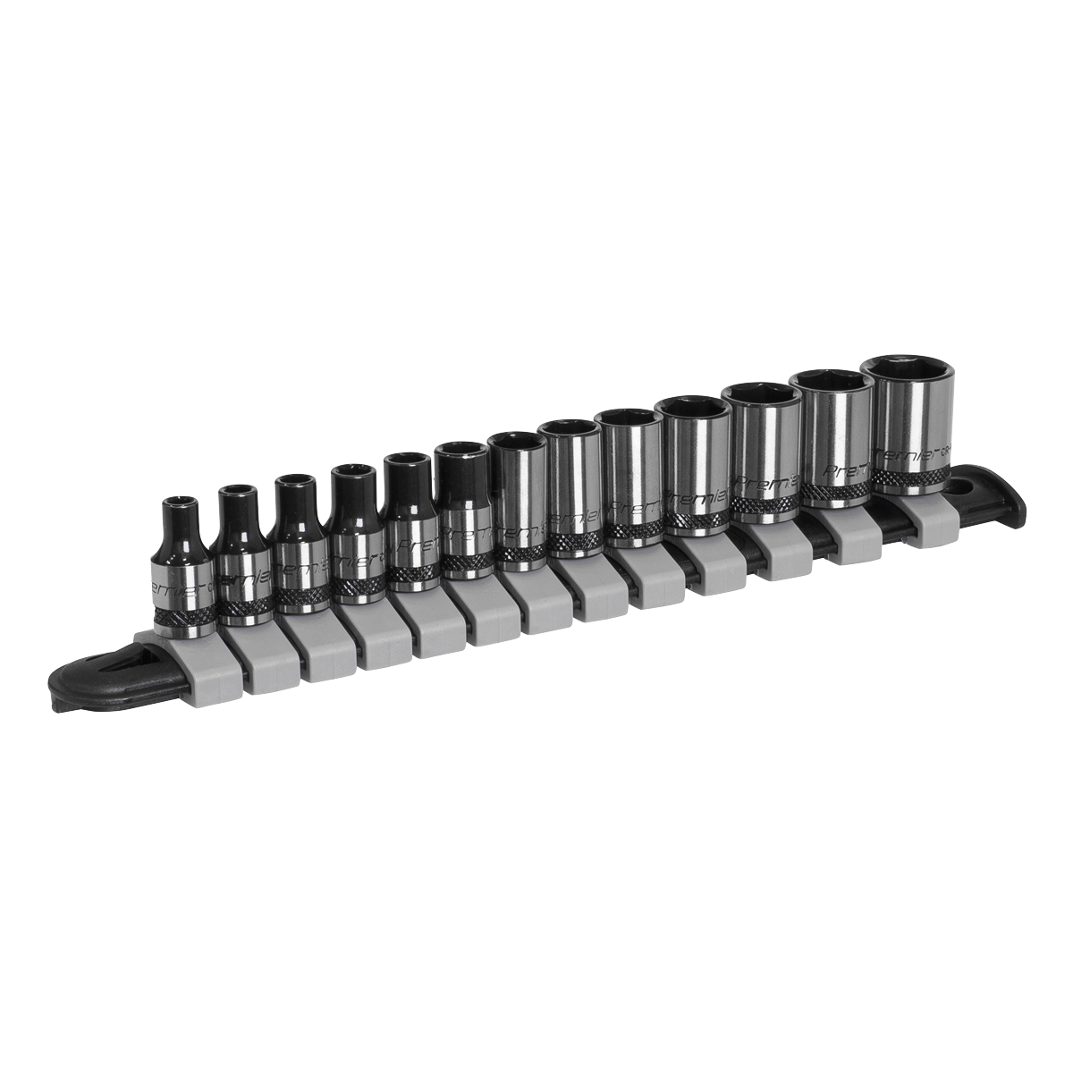 Sealey AK7990 Socket Set 13pc 1/4"Sq Drive Metric - Black Series