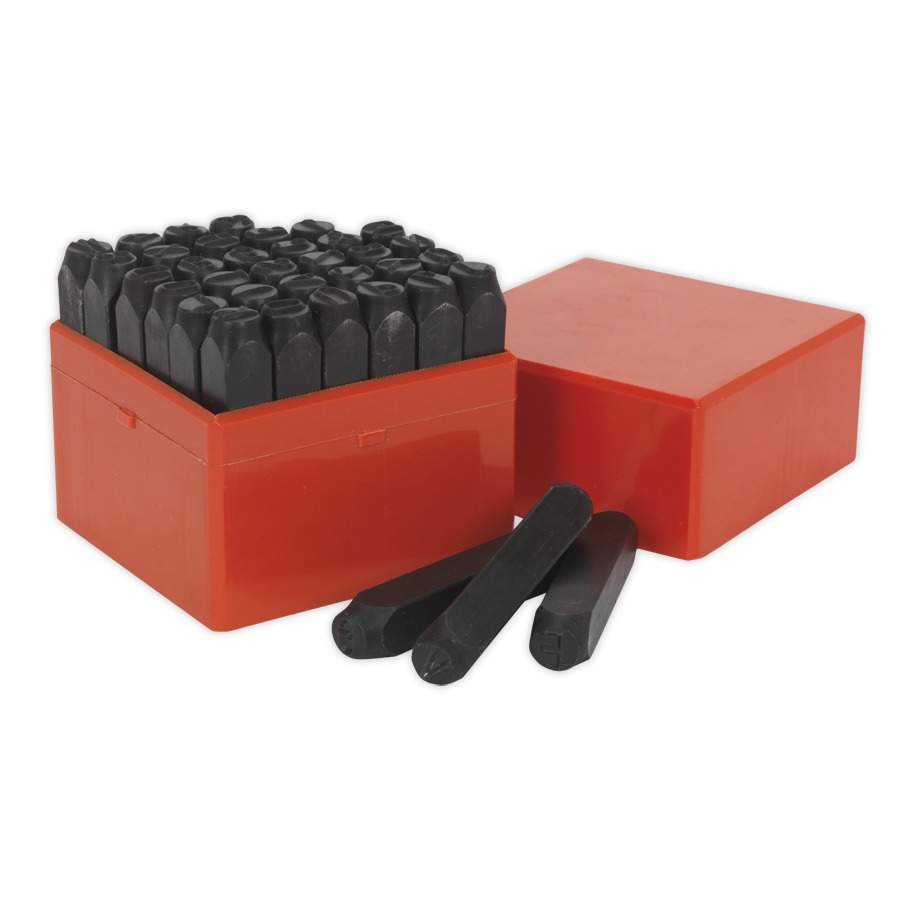 Sealey AK8298 Letter & Number Punch Set 36pc 10mm