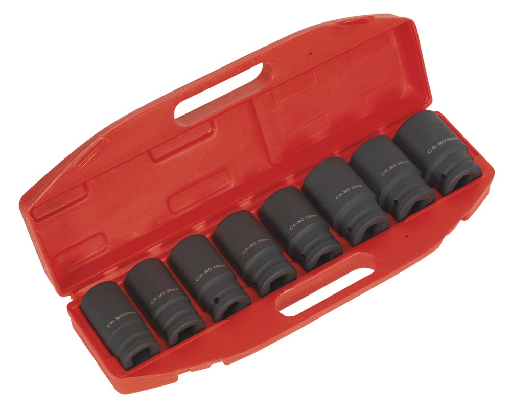 Sealey AK885 Impact Socket Set 8pc Deep 3/4"Sq Drive Metric