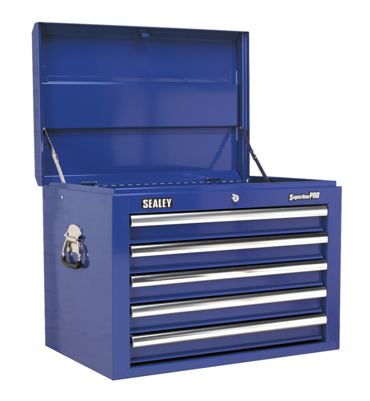 Sealey AP26059TC Topchest 5 Drawer with Ball Bearing Runners - Blue