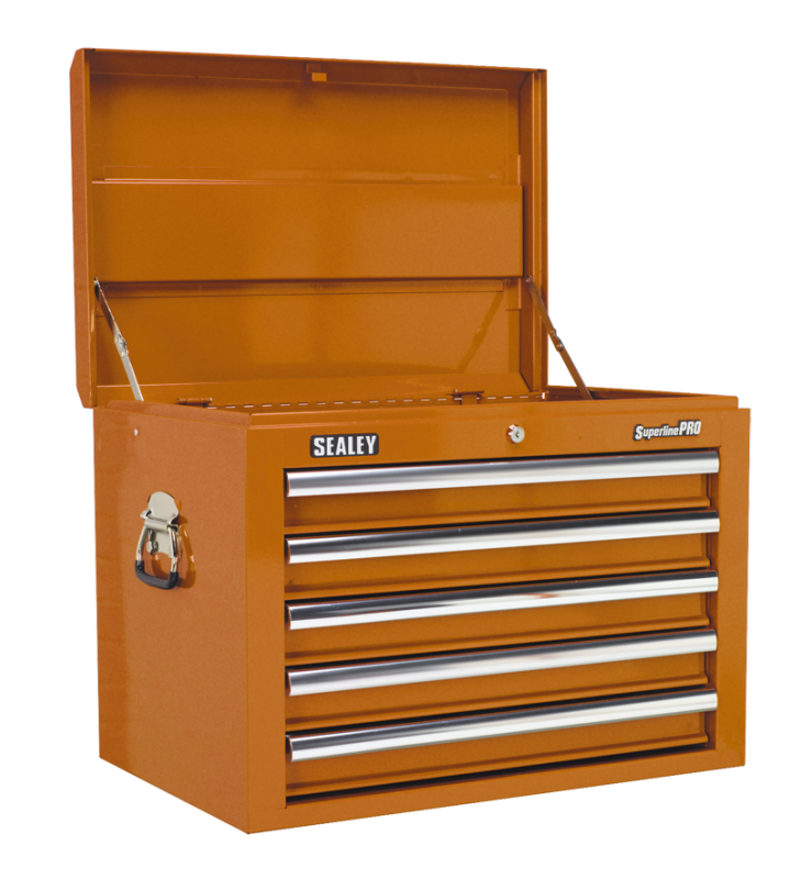 Sealey AP26059TO Topchest 5 Drawer with Ball Bearing Runners - Orange