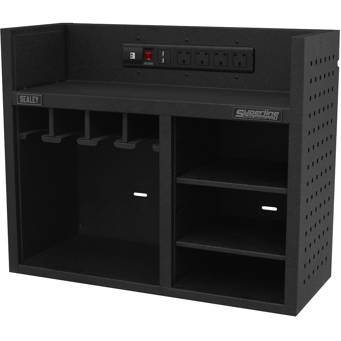 Sealey AP30SRBE Power Tool Storage Rack 760mm with Power Strip