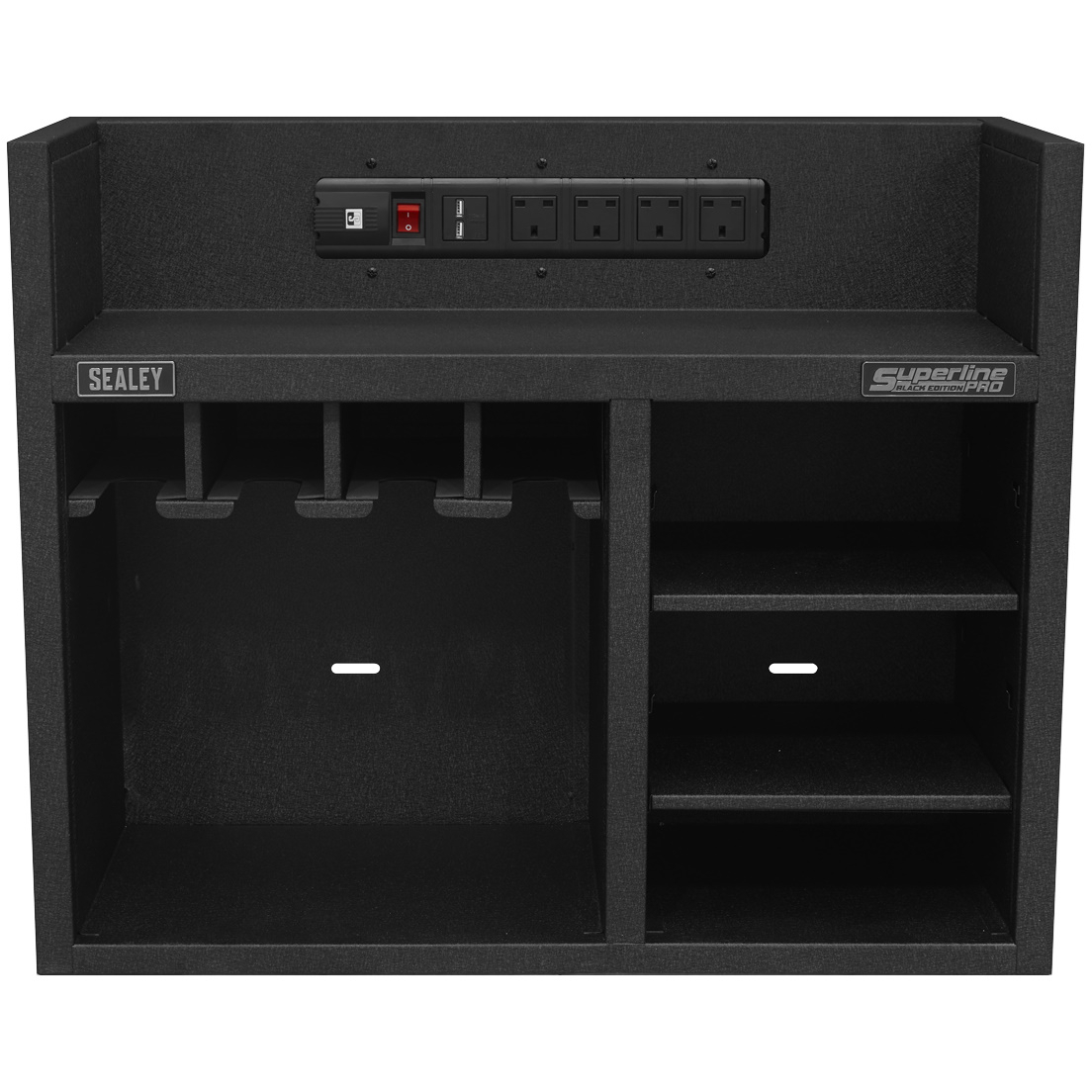 Sealey AP30SRBE Power Tool Storage Rack 760mm with Power Strip