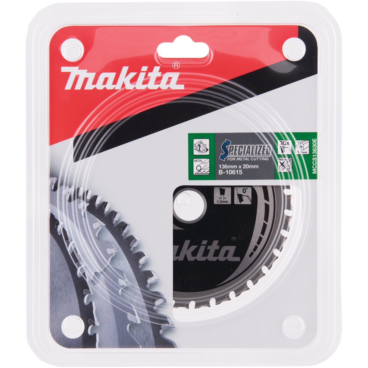 Makita B-33526 136mm x 30T Blade for Mild Steel (Replaces B-10615)