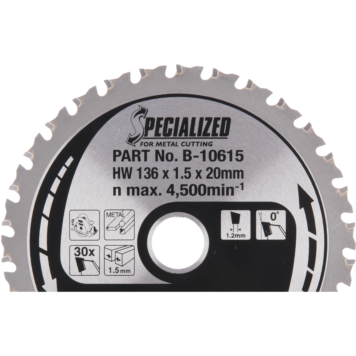 Makita B-33526 136mm x 30T Blade for Mild Steel (Replaces B-10615)